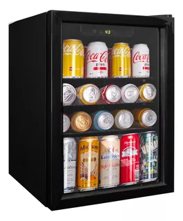 Frigobar Enfriador De Bebidas Puerta De Vidrio 2.4 Pies 70l