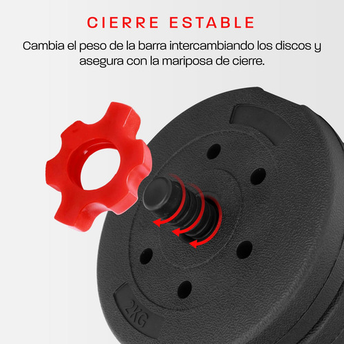 Set De Pesas Y Mancuernas Ajustables 5 En 1 Para Ejercicio