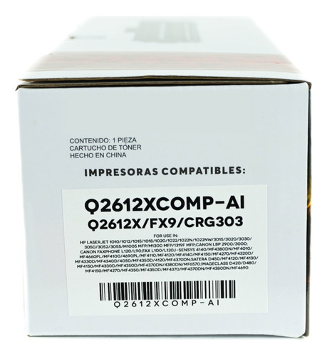 2 Pza Toner Nuevo Corona Q2612x Compatible Con M1319f Mfp Negro