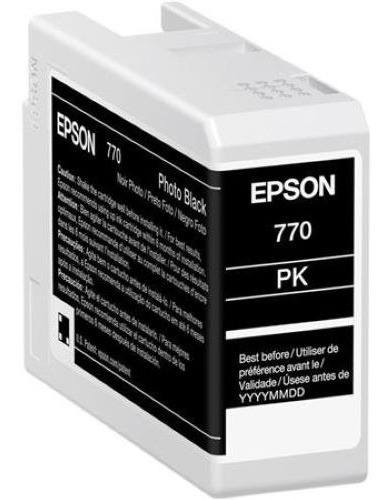 Tinta Epson Ultrachrome Pro10 T770 25ml Color Negro Foto /vc