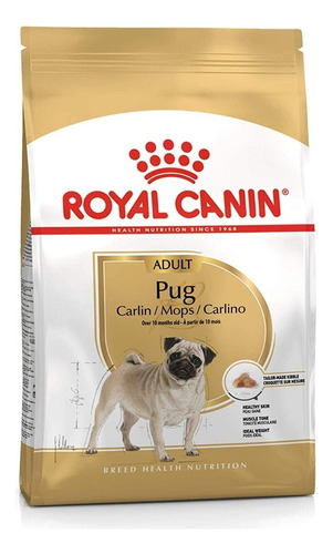 Alimento Royal Canin Breed Health Nutrition Pug para perro adulto de raza pequeña sabor mix en bolsa de 3kg