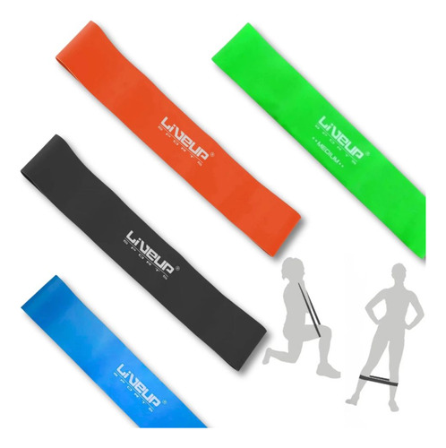 Kit Com 4 Mini Bands Extra Forte, Forte, Média E Leve Liveup