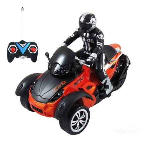 Moto Triciclo De 3 Ruedas De Radio Control Luz Led Car - Mt