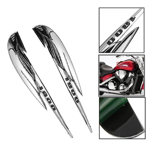 2pcs Motocicleta De Gas 3d Stickers Divisa Emblema Para