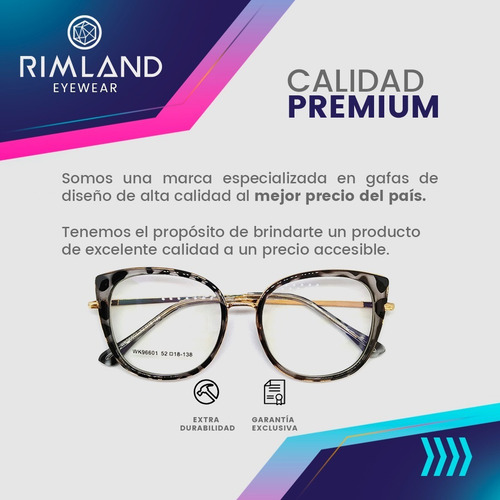 Imagen 3 de 5 de Armazón Lentes Marcos Anteojos Rimland (sku7110)