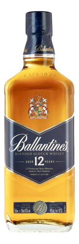 Caja De 12 Whisky Ballantines Blend 12 Años 750 Ml