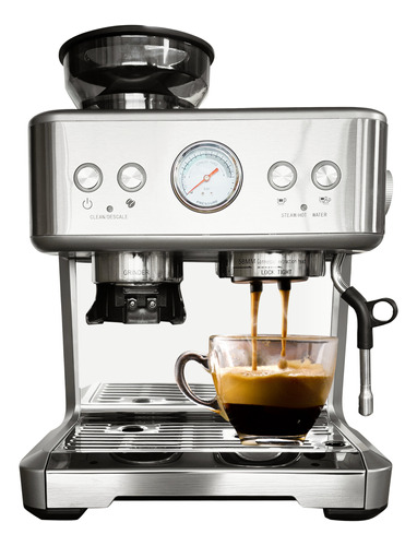 Cafetera Para Espresso , Molino Integrado Color Gris 110v