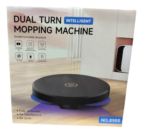 Robot Barredor Inteligente Doble Giro 2 Mopas De Microfibra