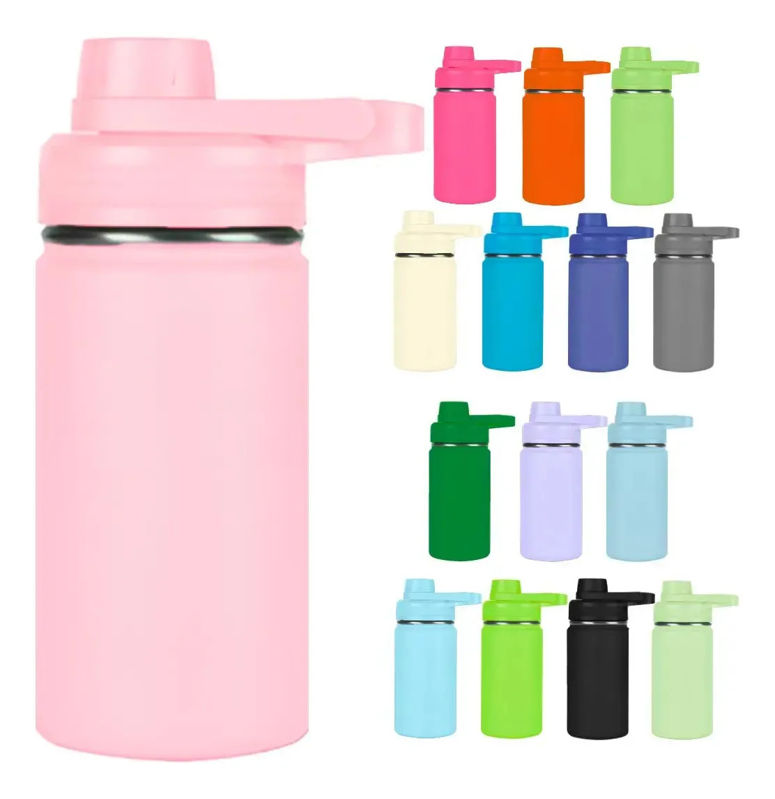 Garrafa Térmica Infantil 350ml Quente/frio Squezze Aço Inox Cor Rosa