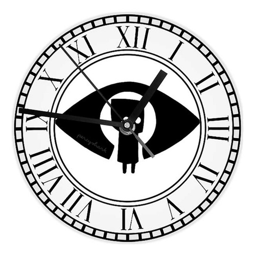 Reloj Redondo Madera Brillante Little Nightmares Mod 3