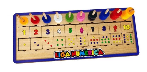 20 Unidades Jogo Tabuleiro Infantil Madeira Matematica