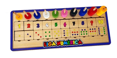 Jogo Matemático Brinquedo infantil Tabuleiro 1 até o 20