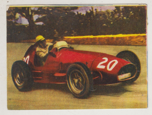 1958 Auto Ferrari De Carreras Tarjeta Color Vintage Edt Fher