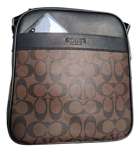 Bandolera Coach De Hombre Crossbody Juvenil Chocolate Lisa Níquel Negro