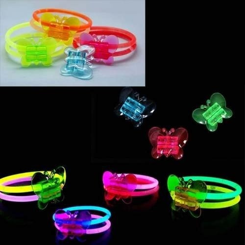 Pulsera Mariposa Luminosa - Cotillón Fluo - Fiesta Neon