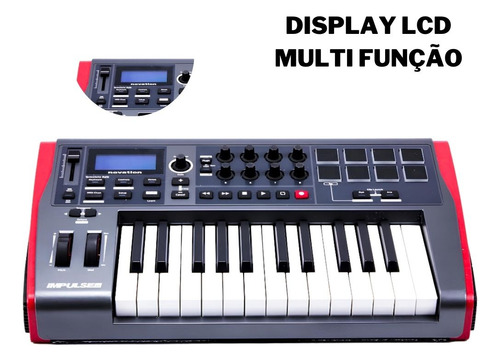 Teclado Controlador Novation Impulse Usb 8 Pads 25 Teclas