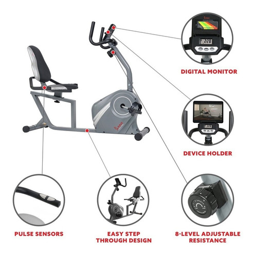 Sunny Bicicleta Recumbente Con Asiento De Apoyo Sf-rb4876