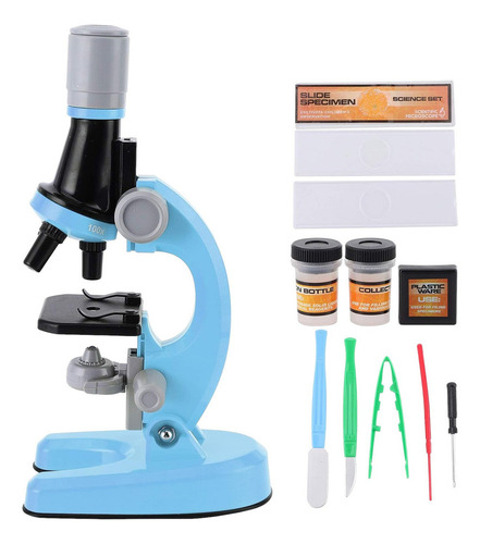 Mini Microscopio Didáctico De Juguete Para Niños Color Azul
