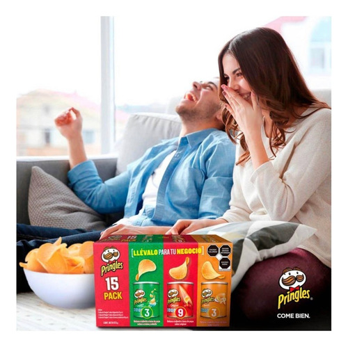 Pringles Mix Botana Crujiente A Base De Papa 15 Piezas Full