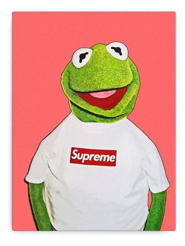 Cuadro Kermit The Frog Supreme En Canvas Con Bastidor