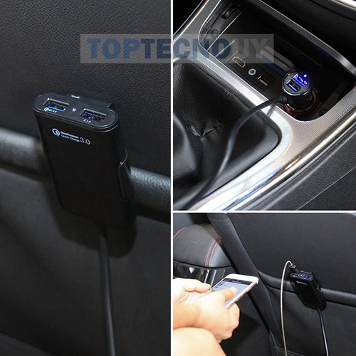 Cargador De Auto 4 Puertos Usb Qc 3.0 Cargdor Rapido 8a 36w®