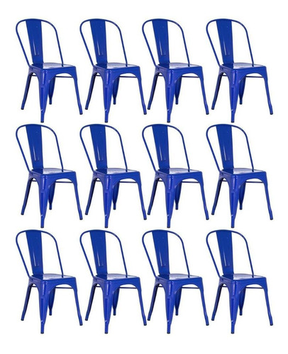 Kit 12 Cadeiras Design Industrial
