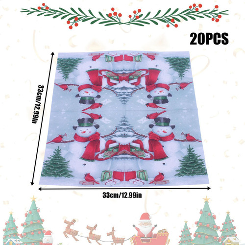 . Servilletas De Cóctel Navideñas Servilletas De Cena Juego