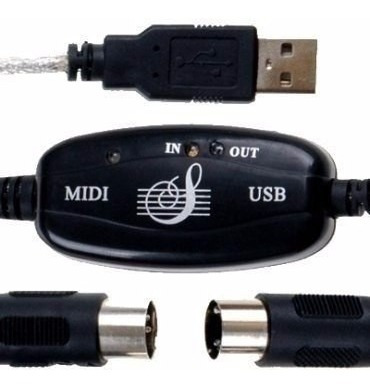 Cabo Midi Usb Suporte Adaptador Teclado Pc Música