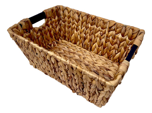 Cesto Rectangular Caja Decorativa Jacinto De Agua Metal 33cm