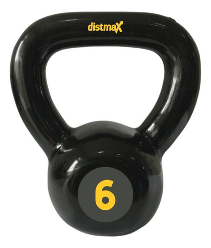 Kettlebell Emborrachado 6 Kg - Preto