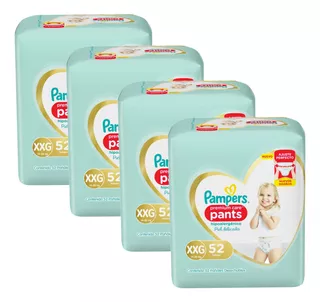 4 Packs Pampers Premium Care Pants Xxg 52 / xg 52 / G 64