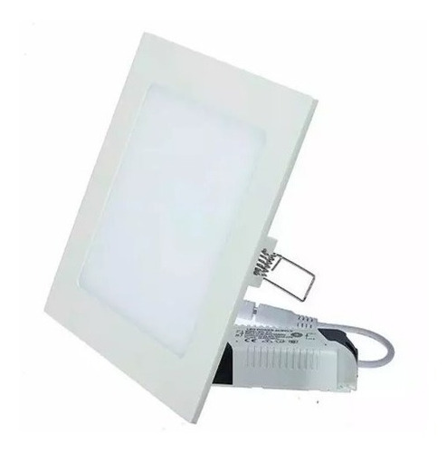 Panel Led 18w Cuadrado Emb 225mm Luz Neutra Lucciola Pal254 Estructura Blanco