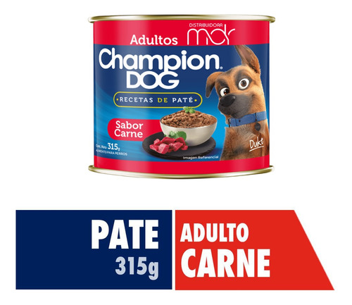 Champion Dog Lata Recetas En Pate 315gr X3 Und | Mdr