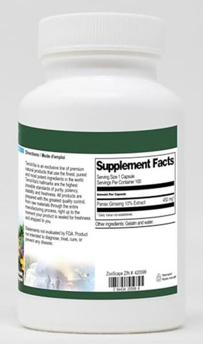 Terravita Extracto Panax Ginseng 10% 100 Cápsulas