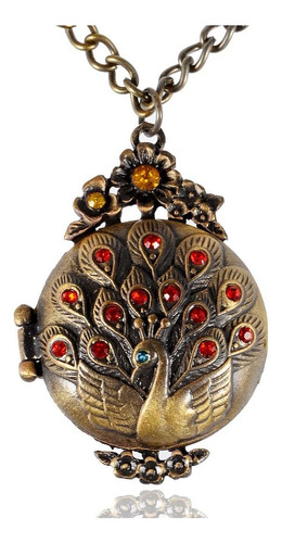 Alilang Collar Con Colgante De Medallón De Pájaro Y Pavo Rea