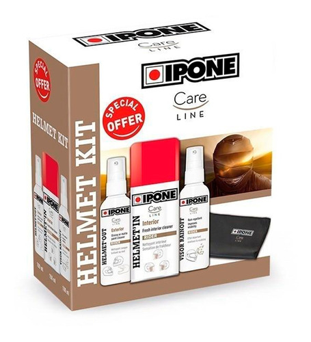 Kit Limpieza Y Proteccion De Casco Helmet 4 En 1 Ipone