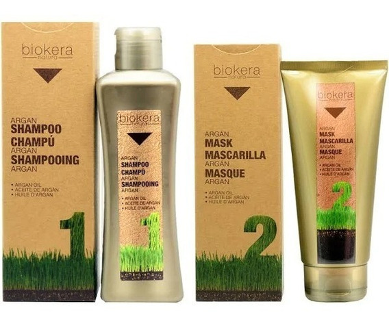 Salerm Pack Shampoo +mascarilla Argan-algodon Biokera Natura