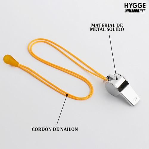 Imagen 3 de 8 de Silbato Metal Con Correa Árbitro Referee Deporte Guardavidas