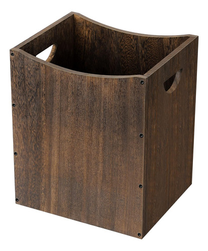 Basurero Rectangular De Madera 5.3 Galones Con Asas