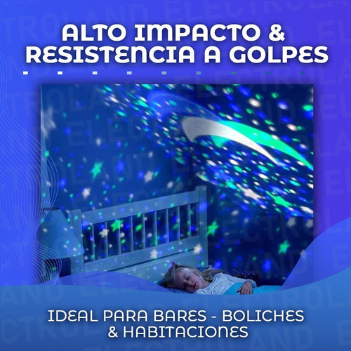Imagen 7 de 10 de Foco Led Giratorio 3 Watts Colores Luces Rgb Luna Estrellas
