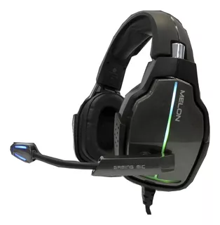 Auriculares gamer Melon M9000 negro con luz rgb LED