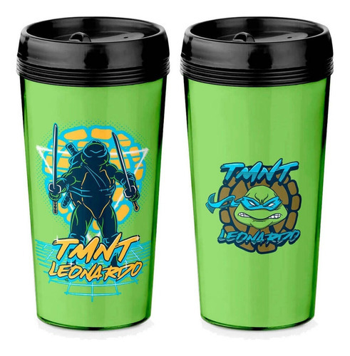 Copo Para Viagem 520ml Tartarugas Ninja Leonardo