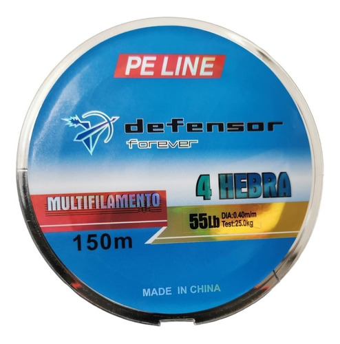 Hilo De Pesca Multifilamento Carrete  150m 4hebras 55lb