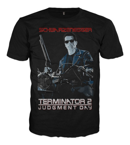 Camiseta The Terminator T-800 Arnold 80s Peliculas Algodón