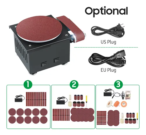 Mini Lijadora De Banda Y Disco Con Lijadora De Mesa Con Bibl