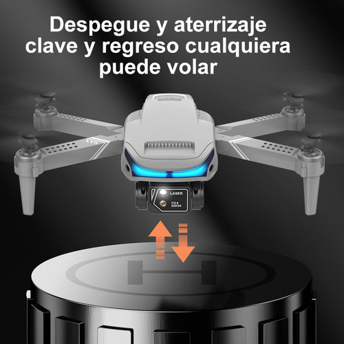 Mini drone Axnen 4K XT9 3 Battery con dual cámara HD 2.4GHz 3 baterías Gris