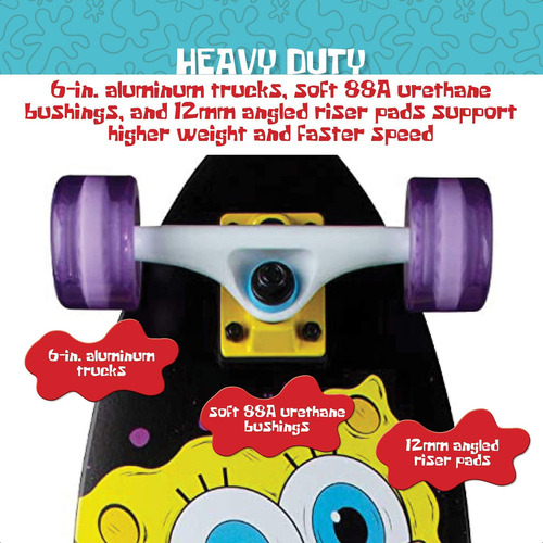 Skate Completo Kryptonics Spongebob 36 Longboard - Big Revea