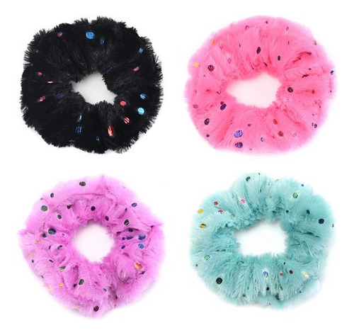 Colitas De Pelo Scrunchies Tornasoladas Y Reptil