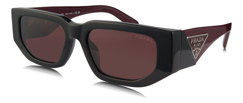 Prada Spr 09zs 11f-08s Square Shape Red Black (Usado)