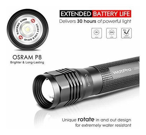 Linterna Led Alta Potencia 1600 L Camping Senderismo